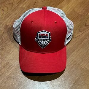 Red Nike USA Basketball Cap